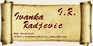 Ivanka Rađević vizit kartica